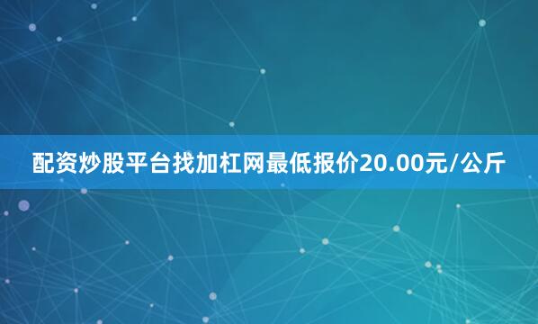 配资炒股平台找加杠网最低报价20.00元/公斤